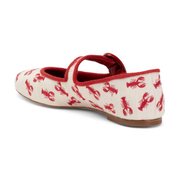 LARROUDE Handmade In Brazil Verona Ballet Flats With Lobster Embroidery - Picture 2 of 3